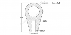 Part Bulb4 - Silicone rubber bulb seals and gaskets