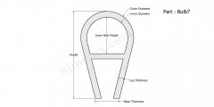 Part Bulb7 - Rubber Bulb Seals, Weather Strips and extruded rubber gaskets