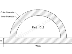 D-12 D Shaped Silicone Seals, Gaskets and weatherstrips.png