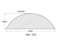 D-15 D Shaped Extruded Silicone Gasket.png