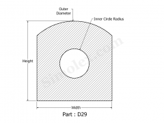 D-29 Silicone Gasket of D shape Design 2d.png