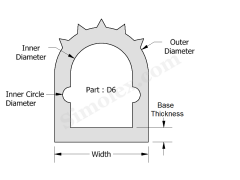 D-6 D shaped extruded silicone rubber gasket.png