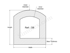 D-8 D Shaped Silicone Gasket 2D Design.png