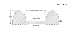 DB 10 - Double Bulb Silicone Gasket Design