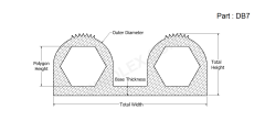 DB 7 - Double Bulb Rubber Weather strips