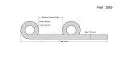 DB 9 - Extruded Double Bulb Seal