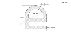 part e9 - E shaped silicone rubber gasket and strips - Copy