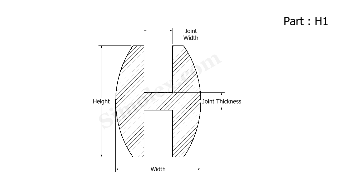 H - Shaped Silicone Extrusion Profiles, Seals, Gasket, StripsSimolex