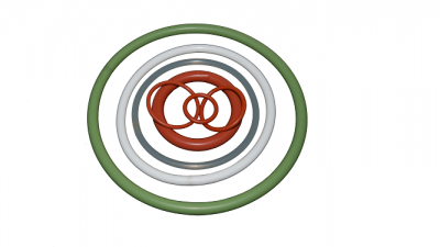 Rubber O rings different colors and sizes