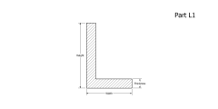 Part L1 - L shaped silicone Extrusion, Extruded silicone rubber profiles