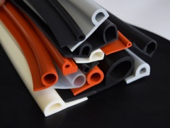 P shaped gaskets and seals of silicone rubber
