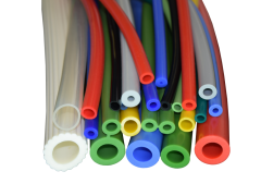 Silicone tubing of different colors