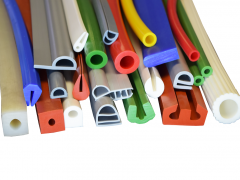 Extruded silicone rubber products