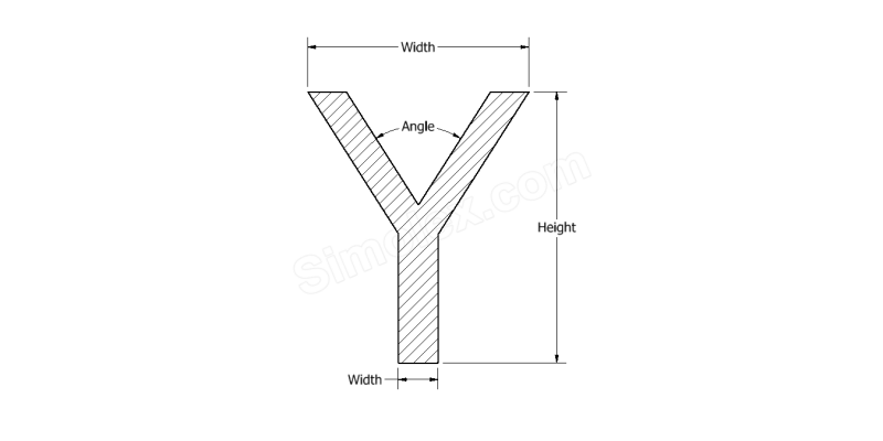Y shped silicone rubber extrusion